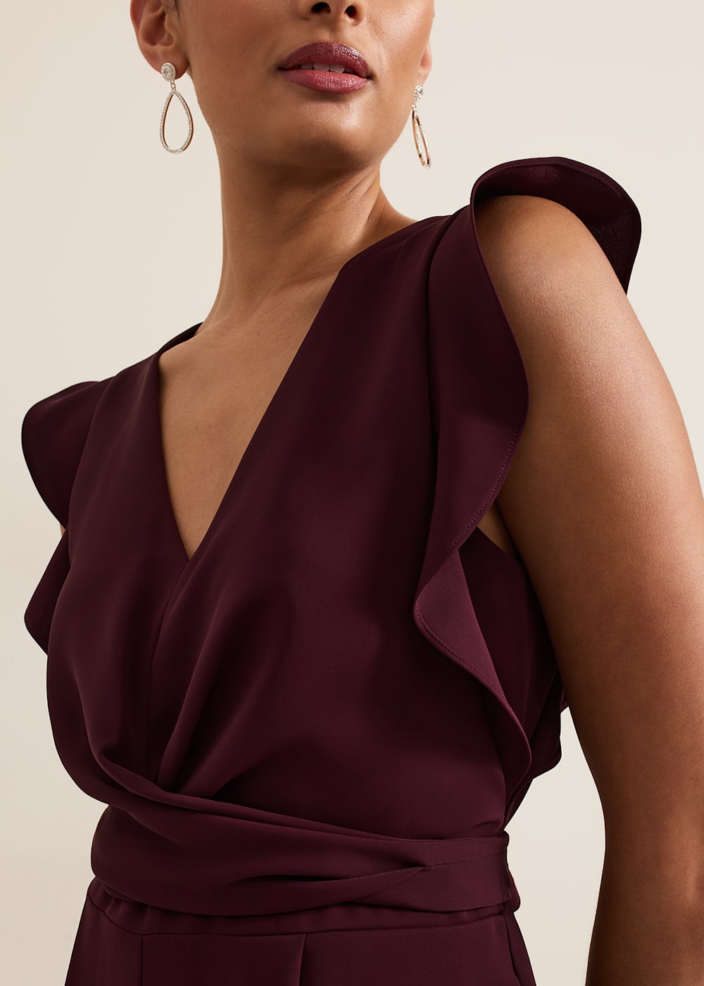 Petite burgundy jumpsuit shop