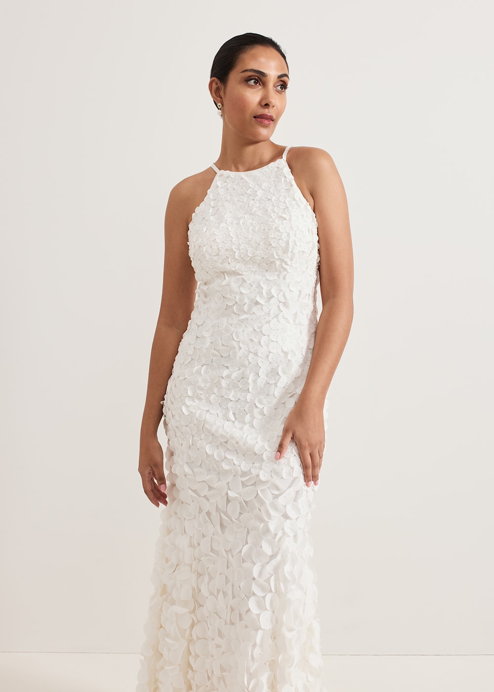 Cut jacquard sheer Dress