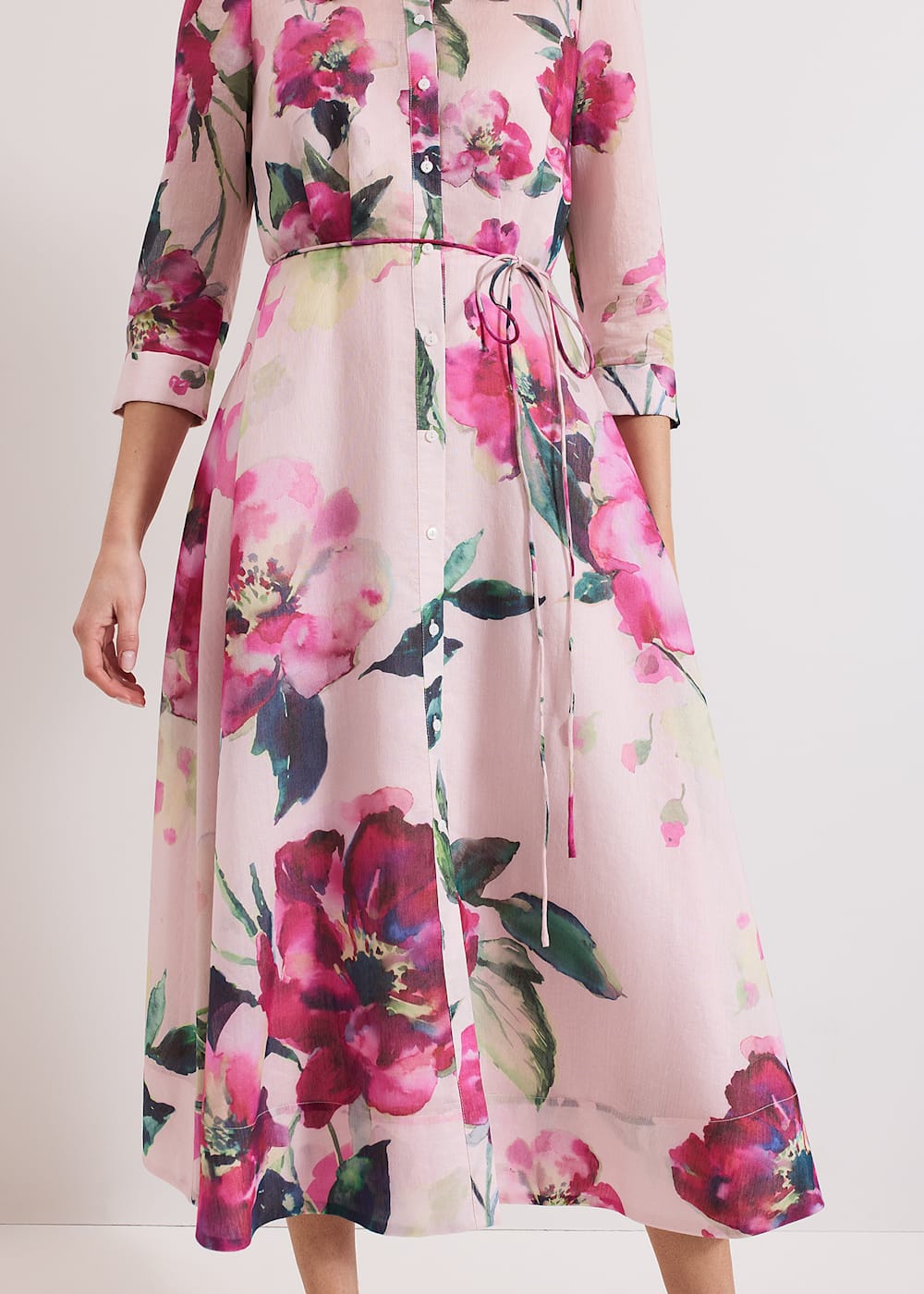 Phase Eight Anabella Floral Long Sleeved Shirt Dress Phase Eight Anabella Floral Long Sleeved Shirt Dress
