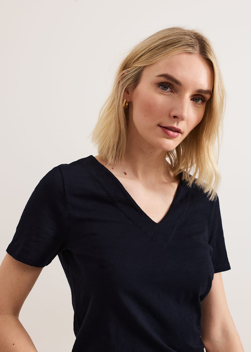 Phase Eight Elspeth Navy V Neck Top Navy Phase Eight Elspeth Navy V Neck Top Navy