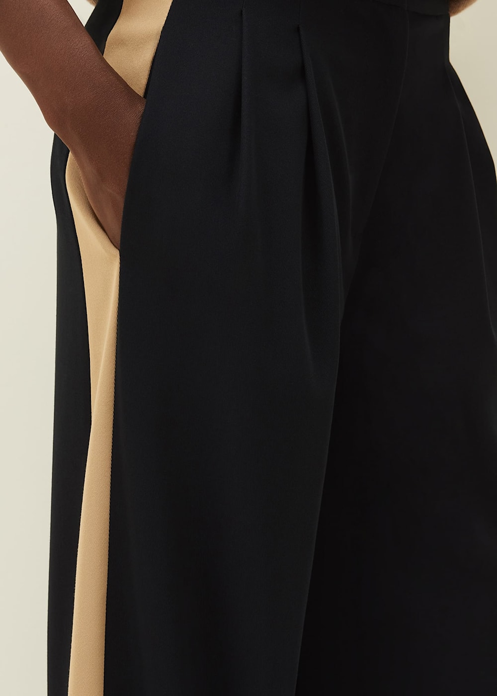 Wide side stripe trousers on sale