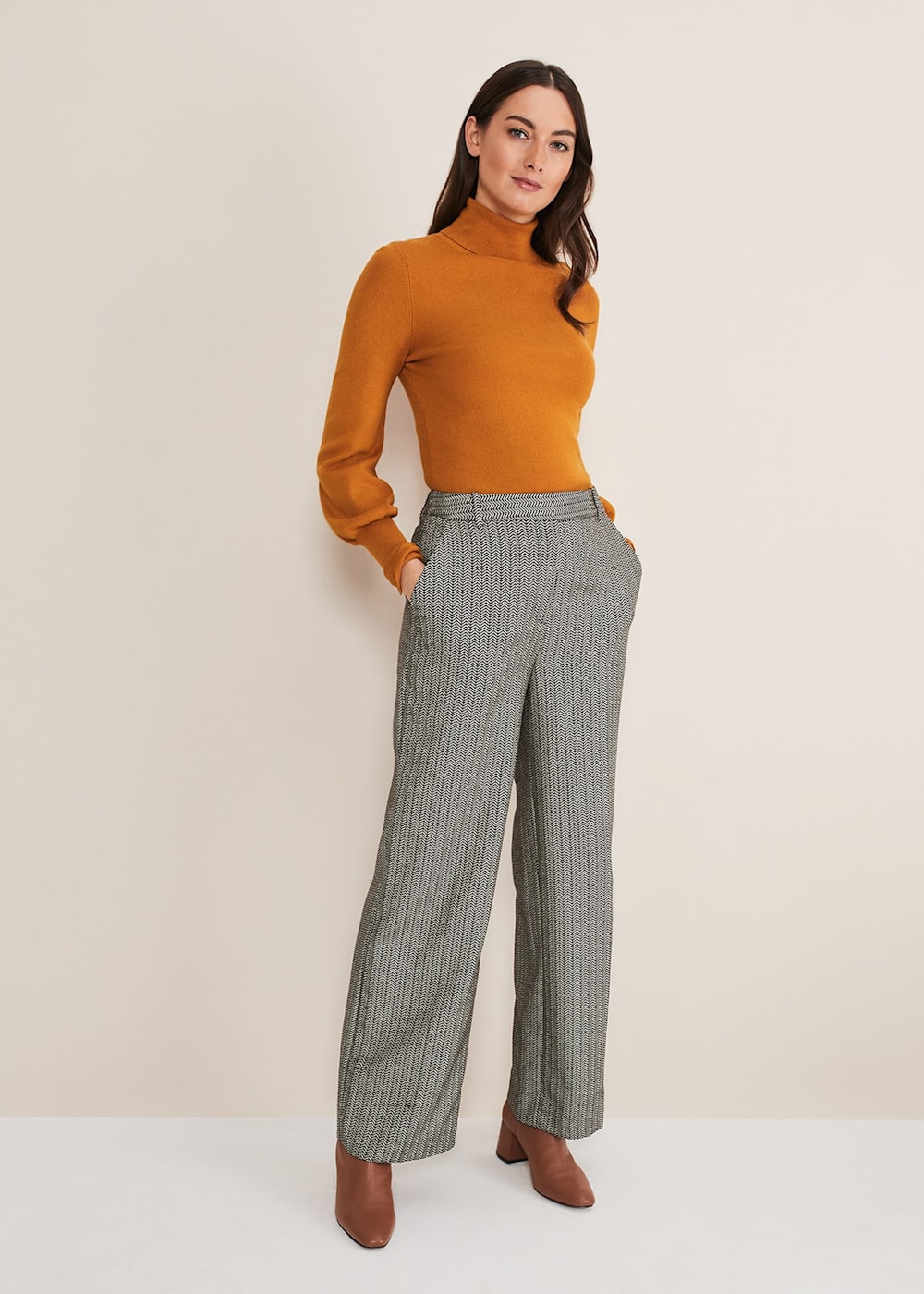 Nouria Herringbone Tapered Trouser Phase Eight UK