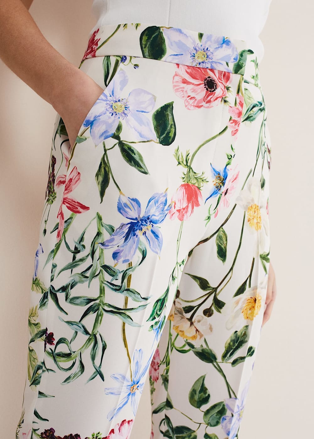 Floral cigarette pants discount