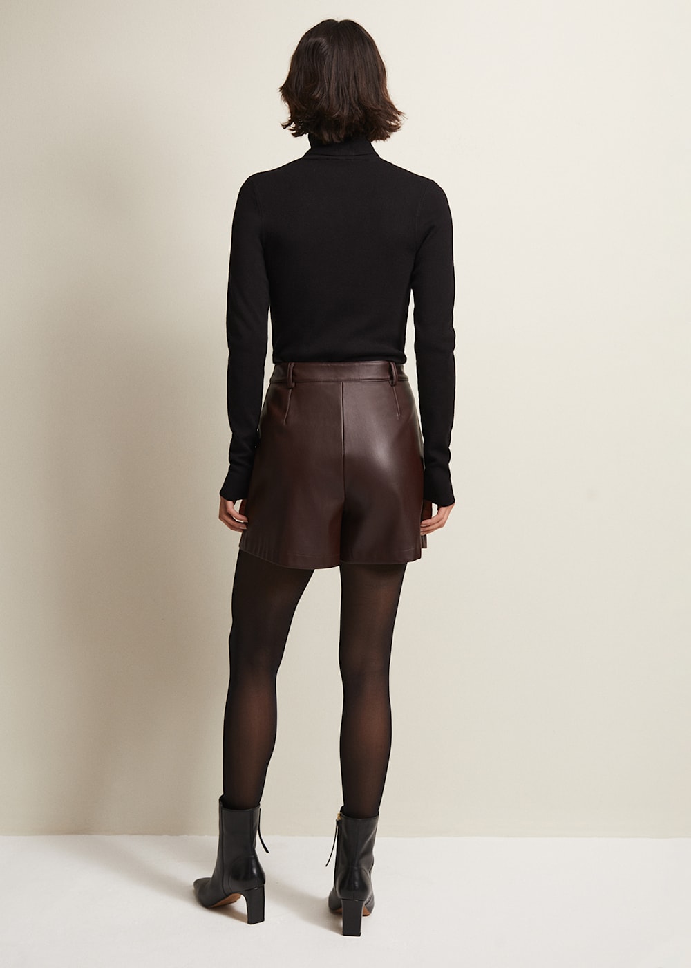 Hadley Faux Leather Shorts | Phase Eight ROW |