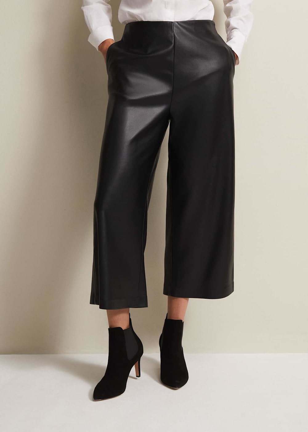 Faux leather culottes uk sale