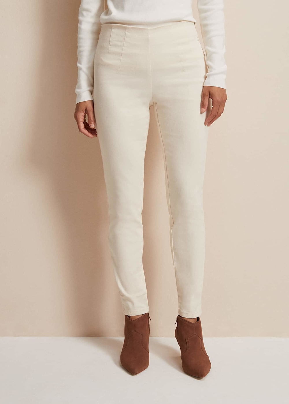 Cream jeggings uk shop