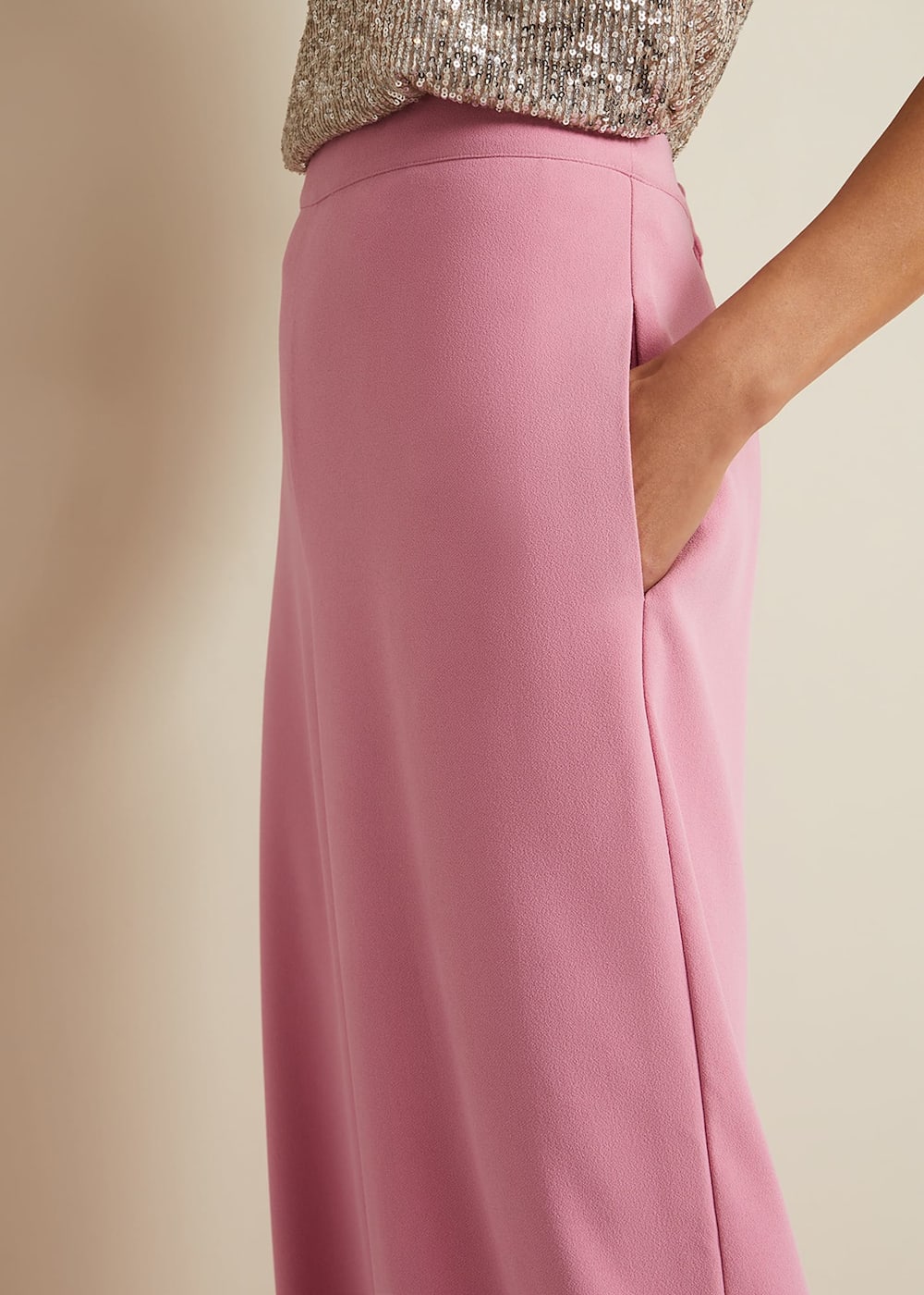 Elandra Pink Wide Leg Trouser | Phase Eight UK |