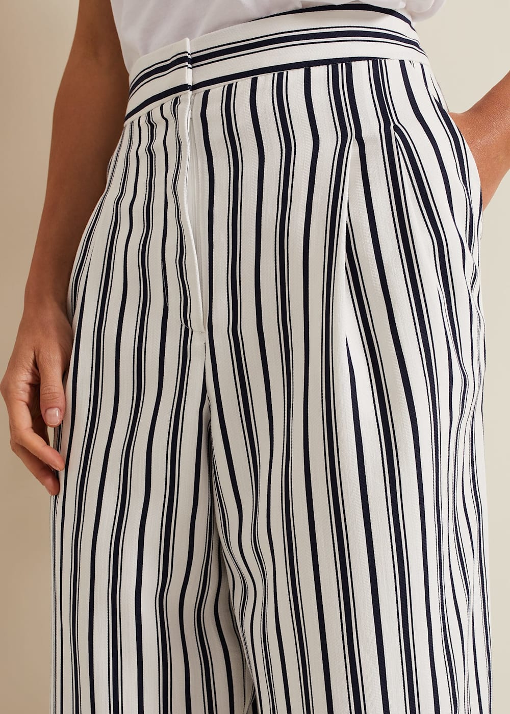 Selene Striped Wide Leg Suit Trousers | Phase Eight UK |