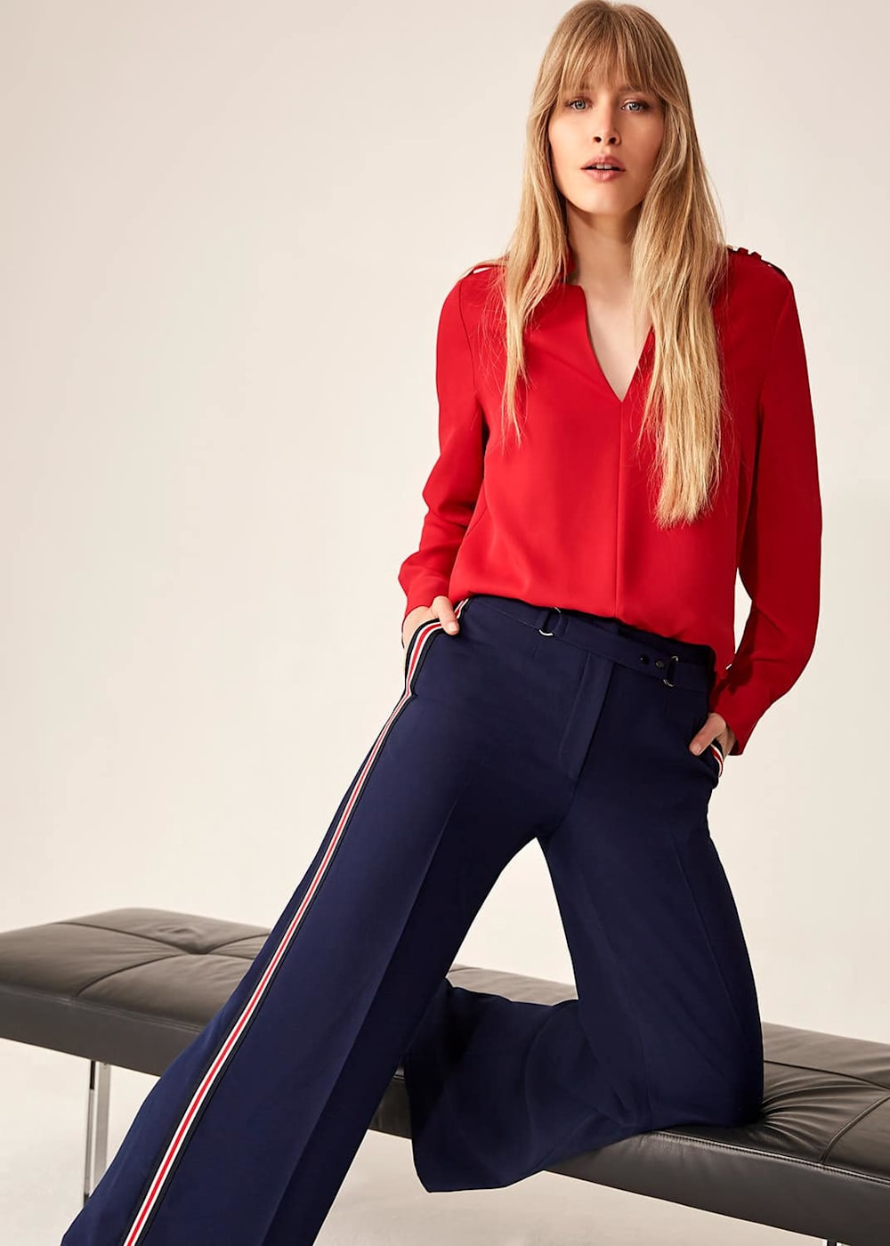 Trousers with line down side 2025
