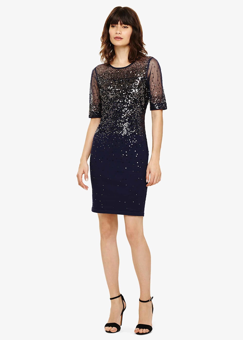 Orlena Ombre Sequin Knitted Dress Phase Eight UK