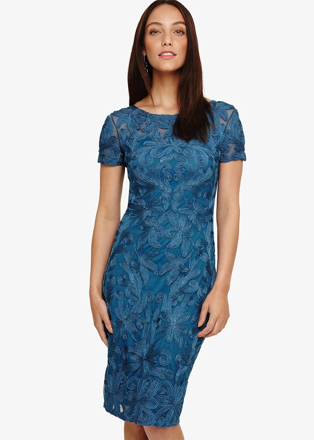 Phase eight indra tapework dress peacock on sale