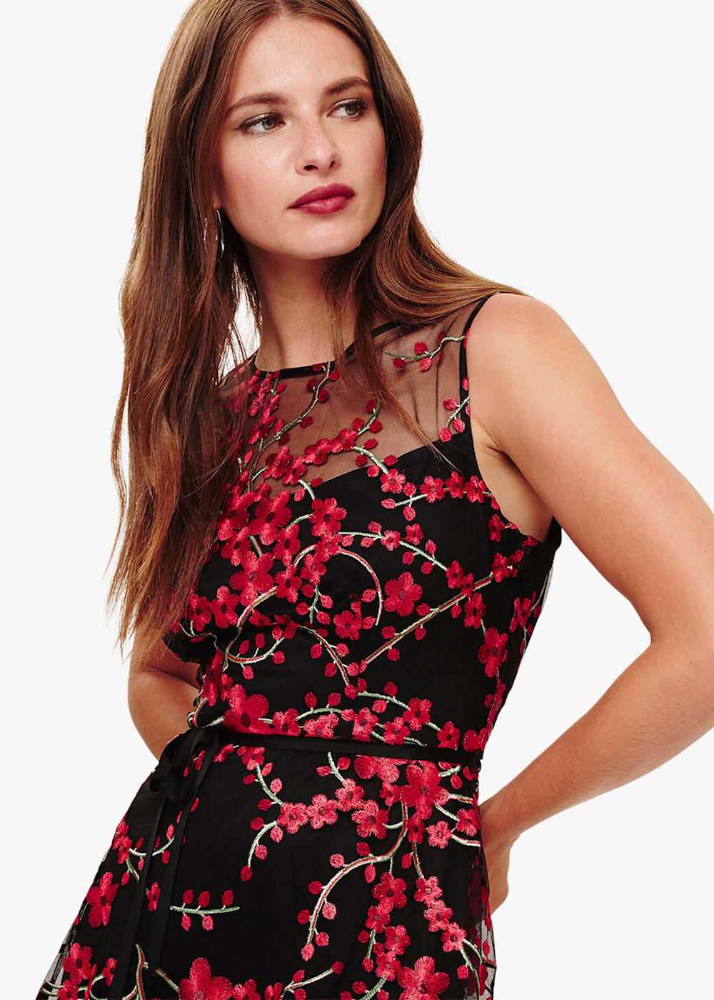 Phase eight sable embroidered dress outlet