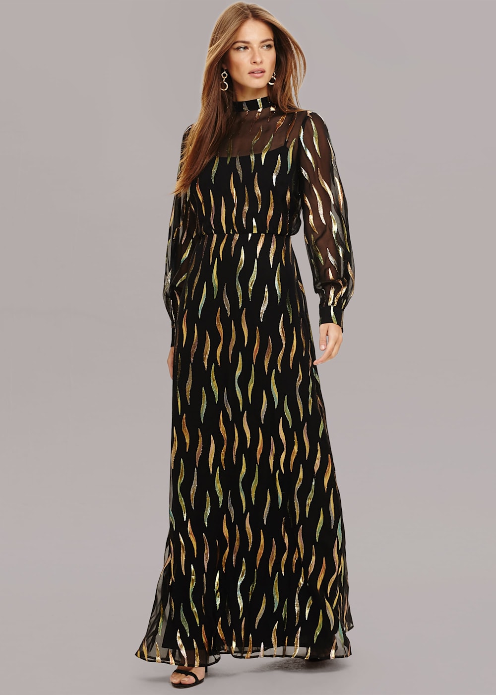 Phase eight penny shimmer silk maxi dress outlet