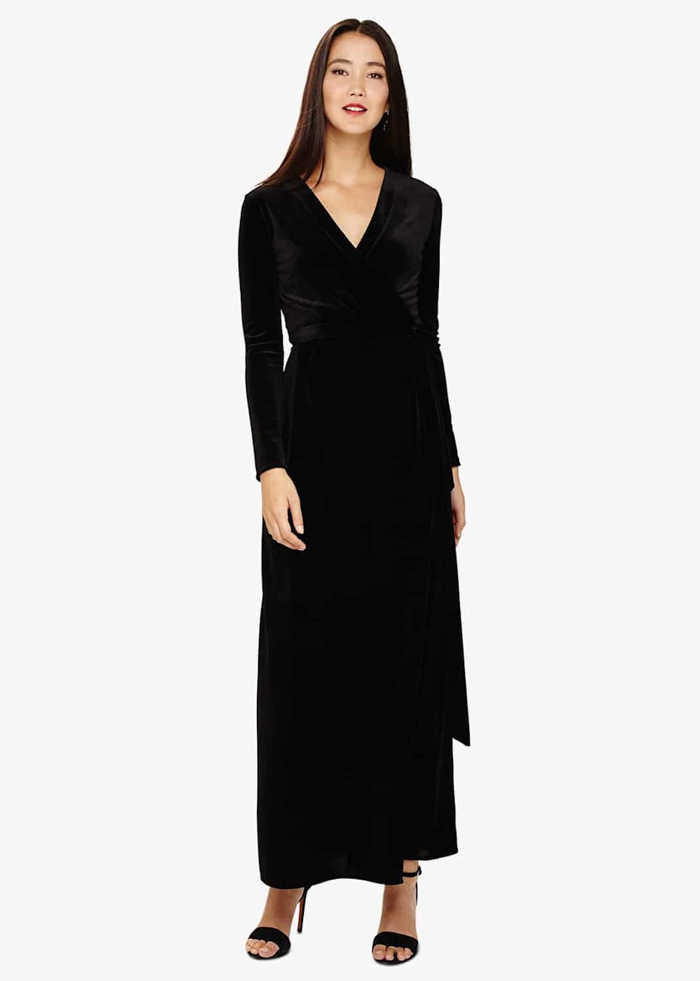 Valeria Velvet Wrap Maxi Dress