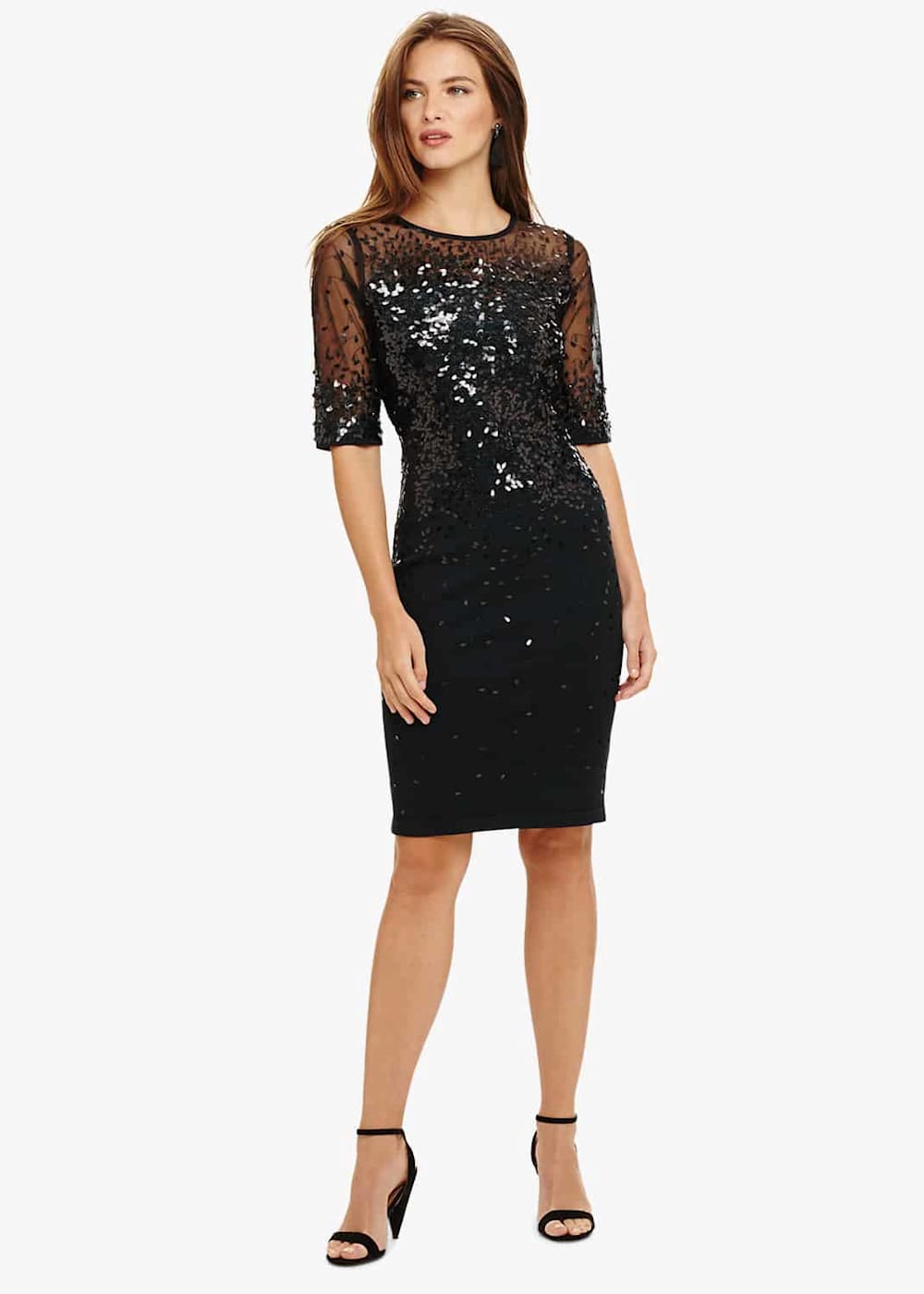 Orlena Ombre Sequin Knitted Dress Phase Eight UK