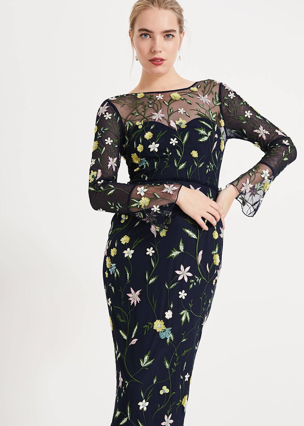 Mallory Embroidered Maxi Dress Phase Eight UK