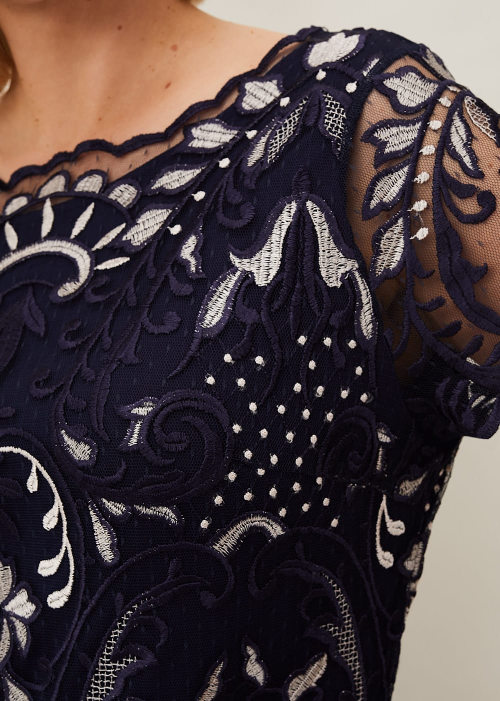 Lizzy Embroidered Dress Phase Eight ROW