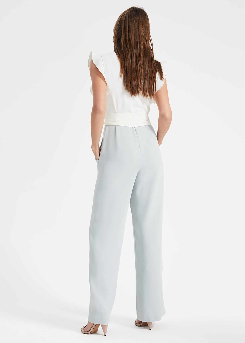 Phase eight victoriana jumpsuit duck egg deals