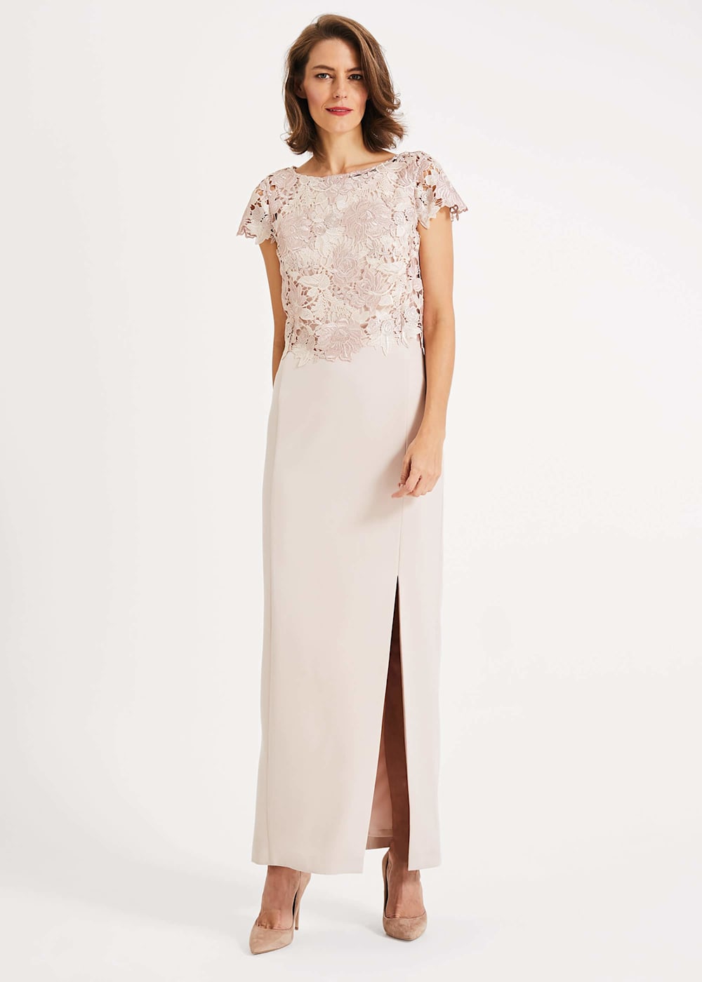 Olivia Lace Bodice Maxi Dress Phase Eight UK