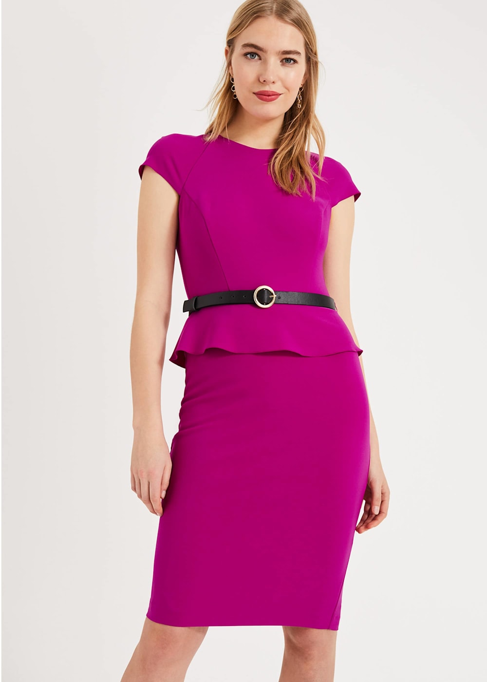 Milla Belted Peplum Dress Phase Eight UK