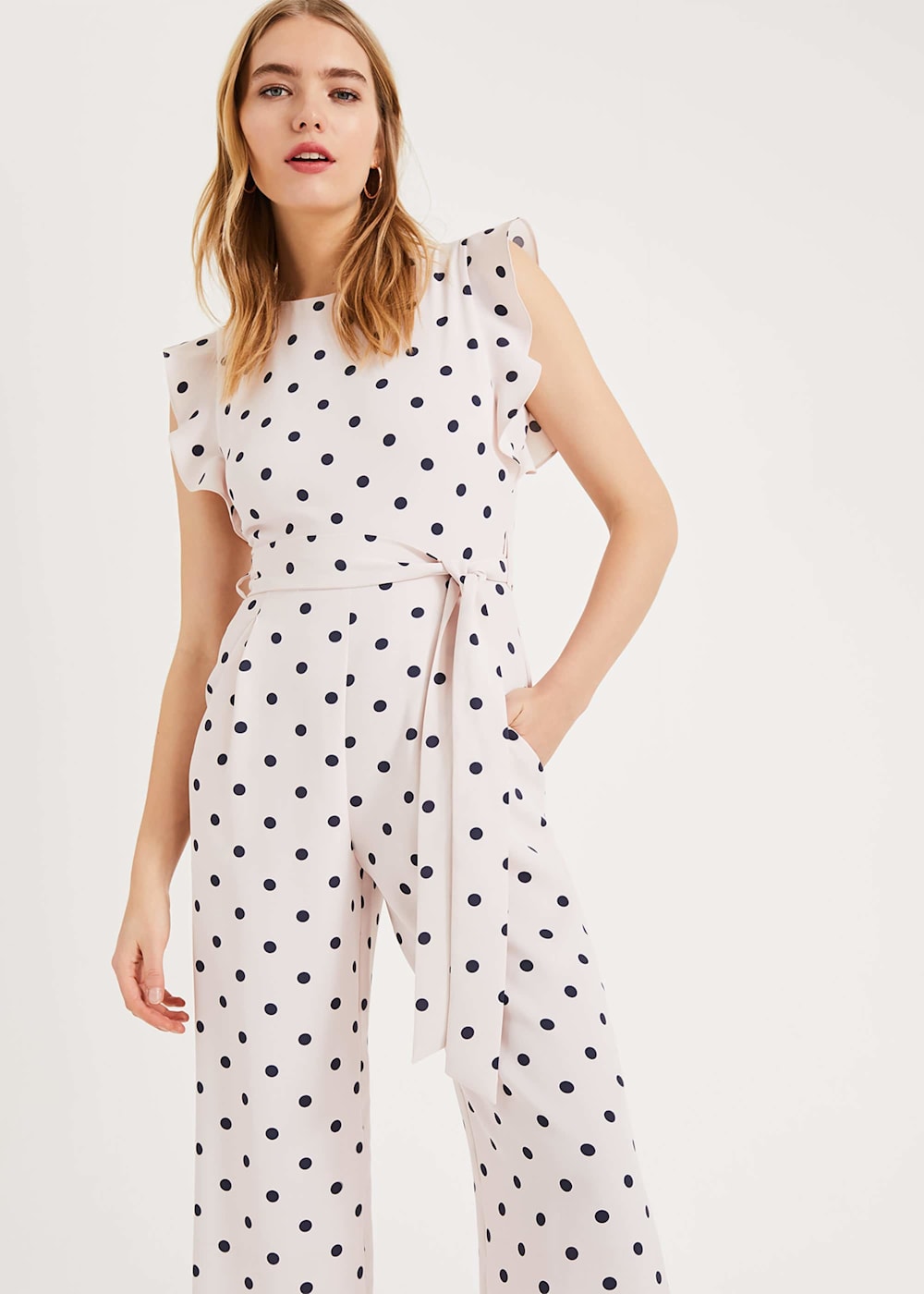 White spotty jumpsuit outlet