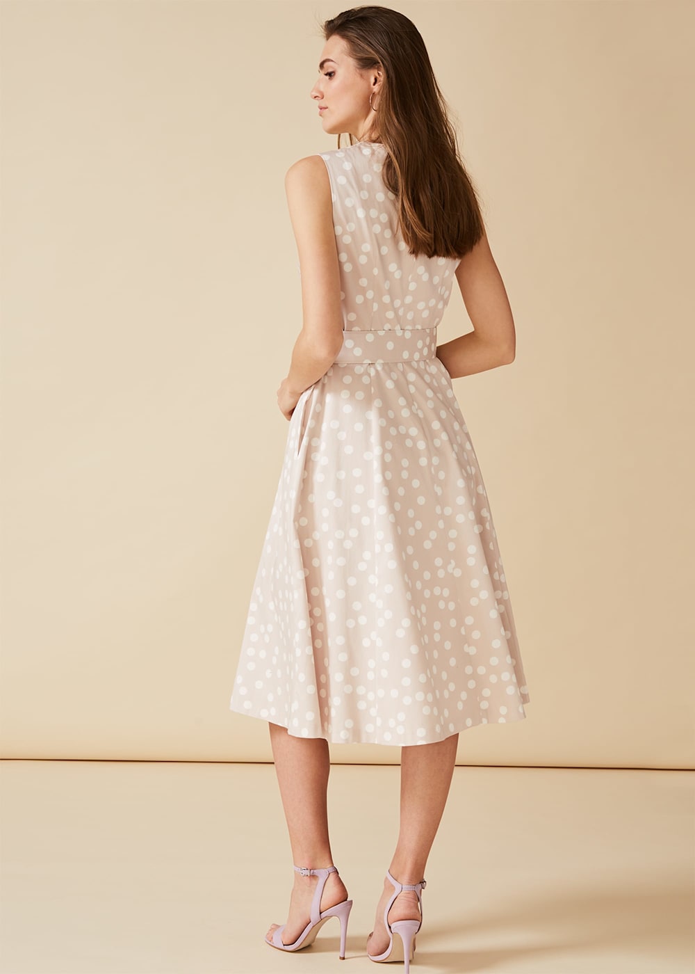 Polly spot print dress online