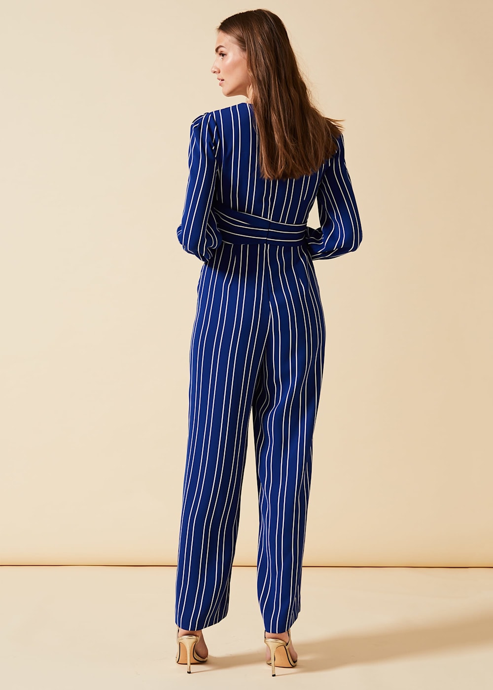 Striped overall jumpsuit sales