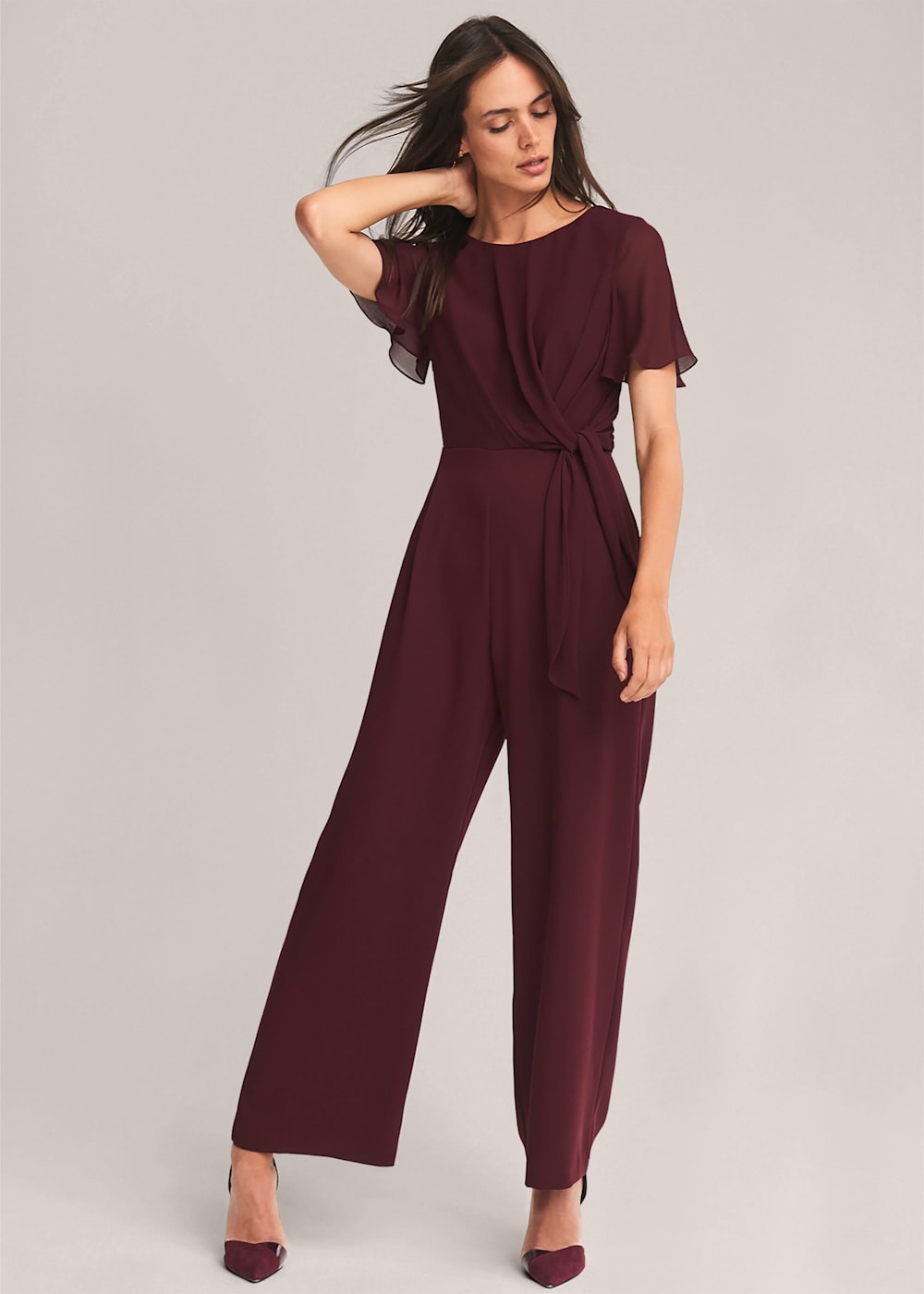 Georgette Knot Bodice Jumpsuit Phase Eight UK