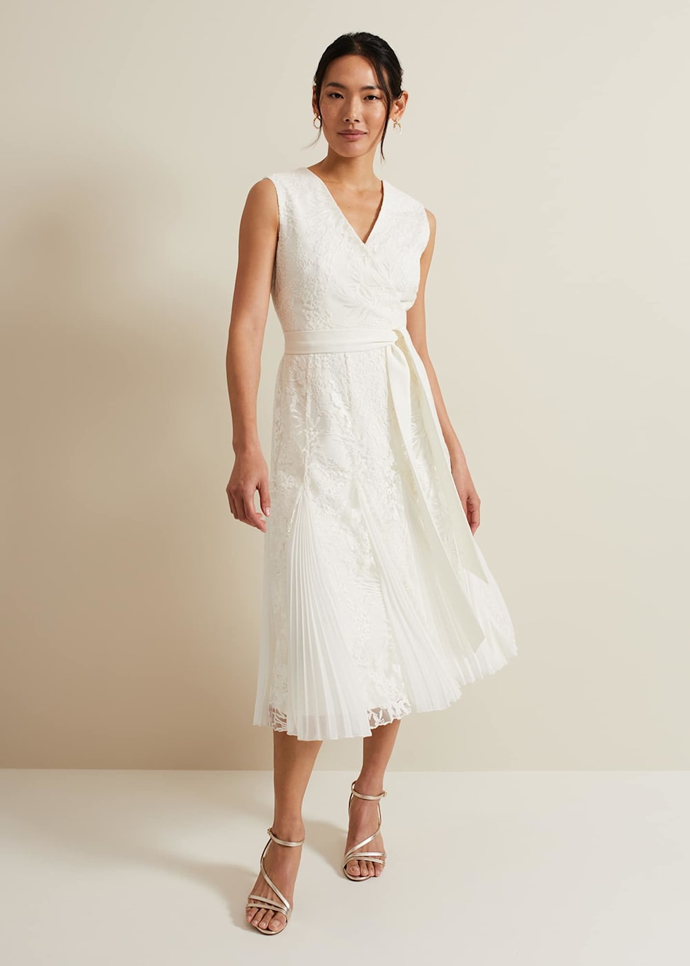 Caterina Embroidered Flared Wedding Dress Phase Eight UK