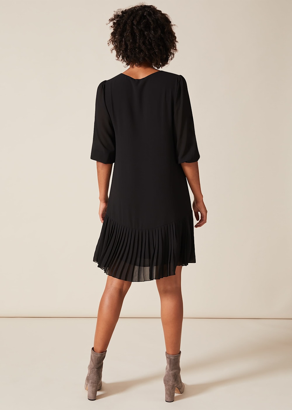 Pleated hem dress best sale