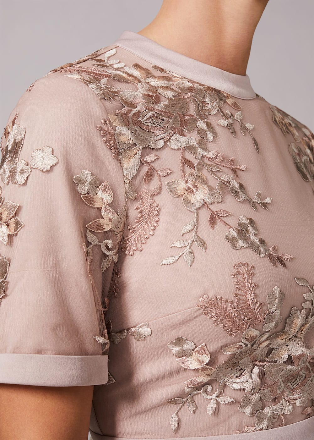 Evena Embroidered Fitted Dress Phase Eight UK