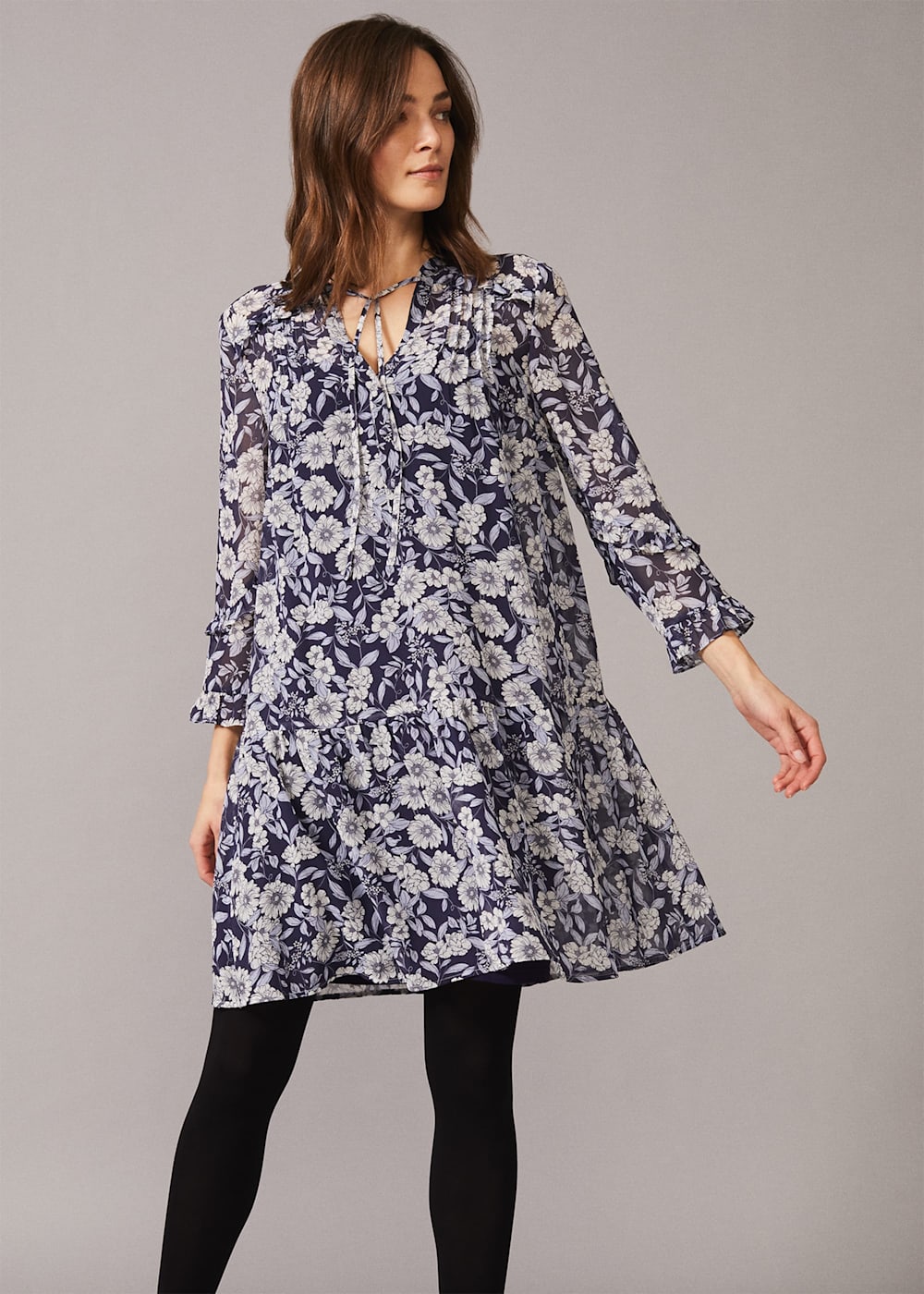 Chiffon tunic dress clearance