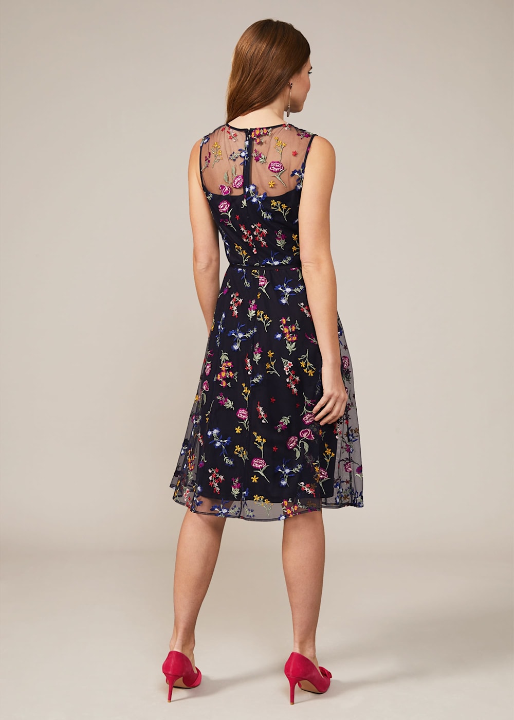 Sindy Embroidered Fit And Flare Dress Phase Eight UK