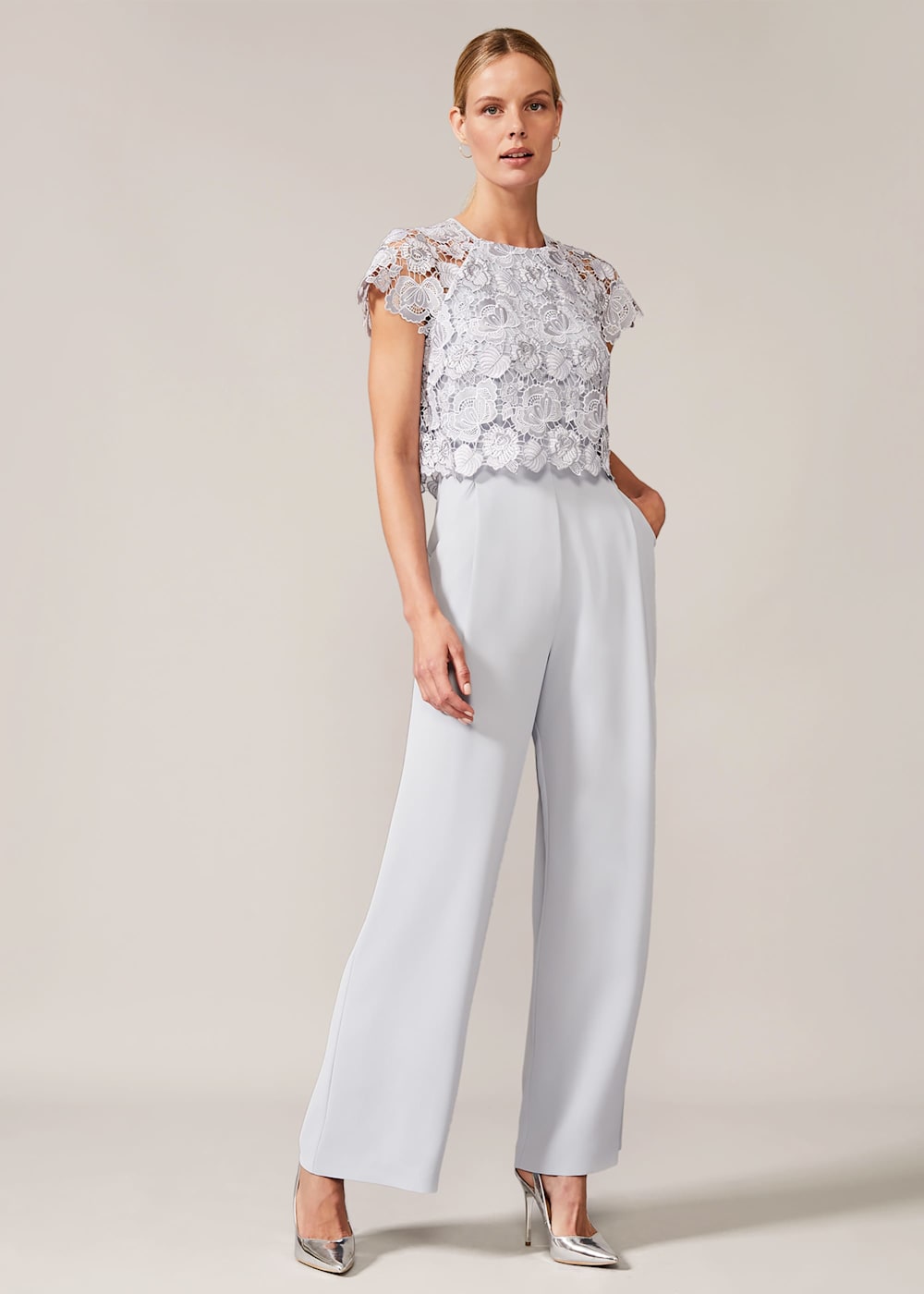 Brandie Lace Bodice Jumpsuit Phase Eight UK