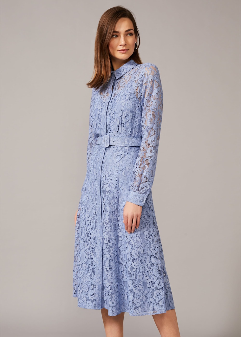 海外から輸入 Autumn | UK Eight Phase | Dress Belted Lace ワンピース