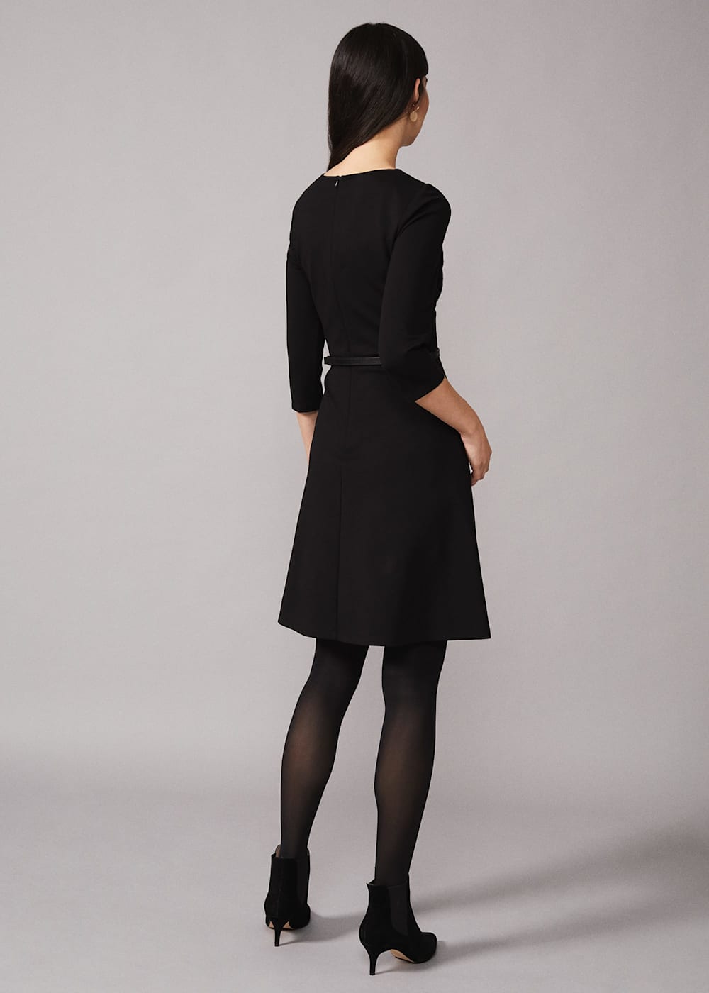 Romina Belted Ponte Swing Dress Phase Eight UK