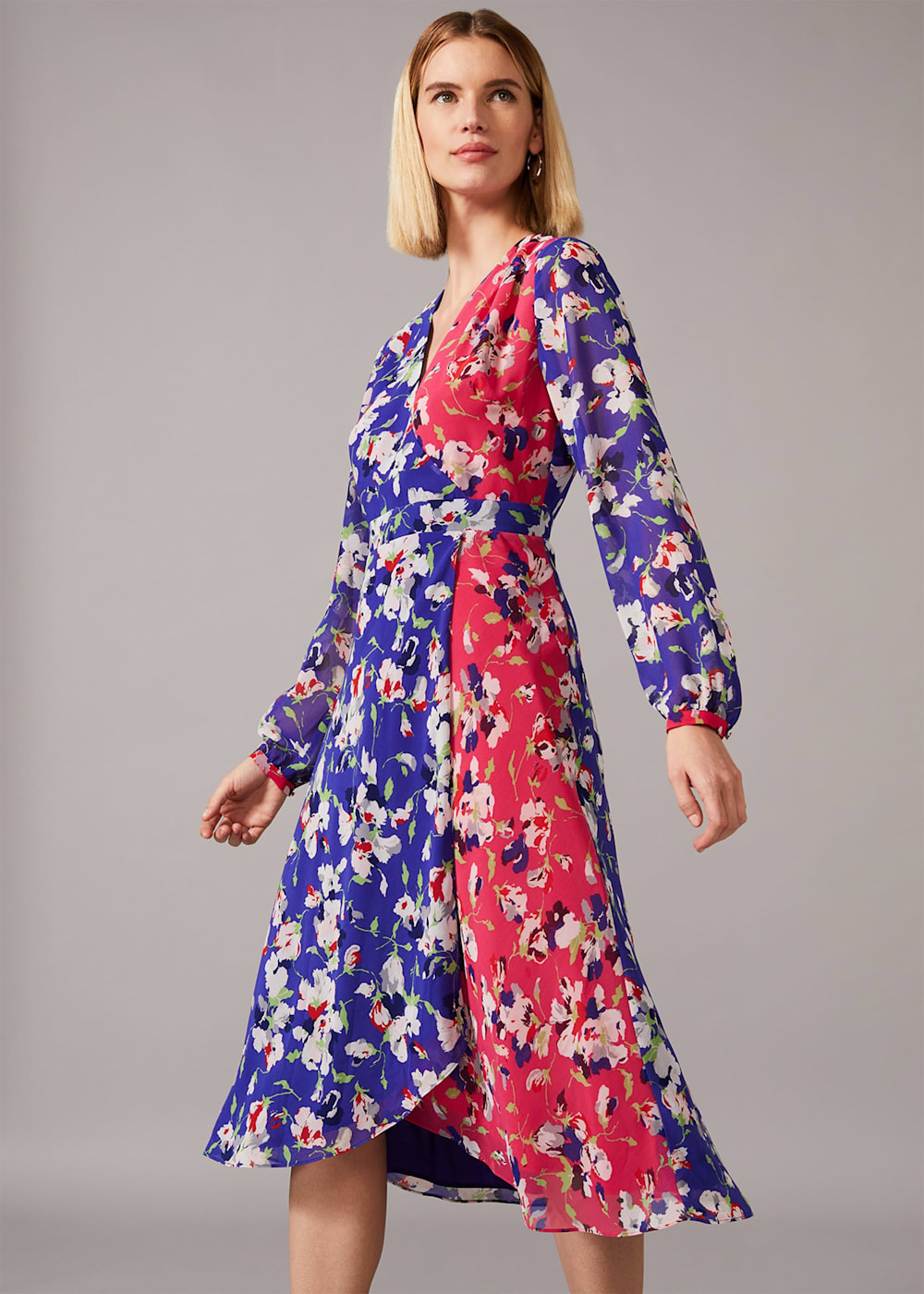Claudette Patched Floral Dress Phase Eight UK