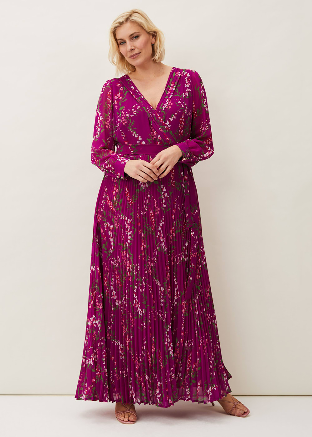 Carmen Pleated Maxi Dress Phase Eight UK