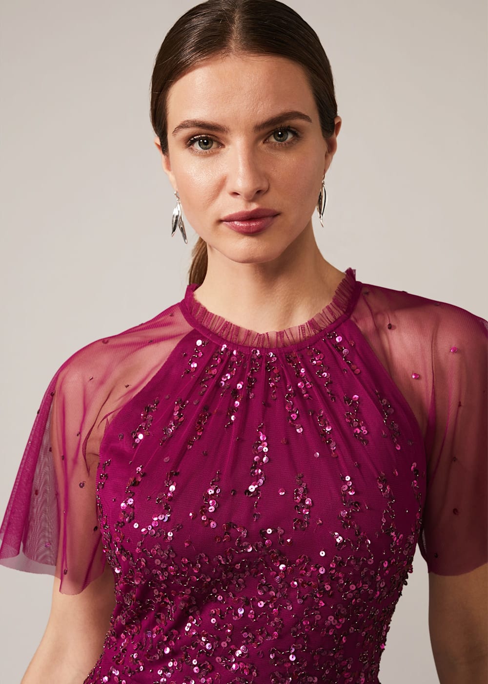 Liliana Tiered Embellished Dress Phase Eight ROW