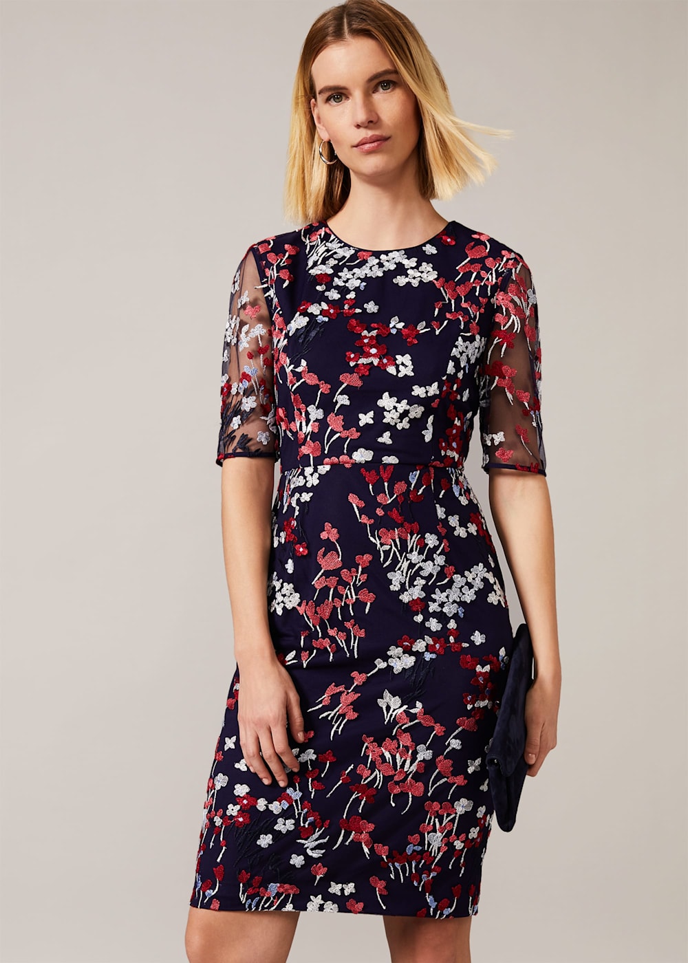 Teodora Floral Embroidered Dress Phase Eight ROW