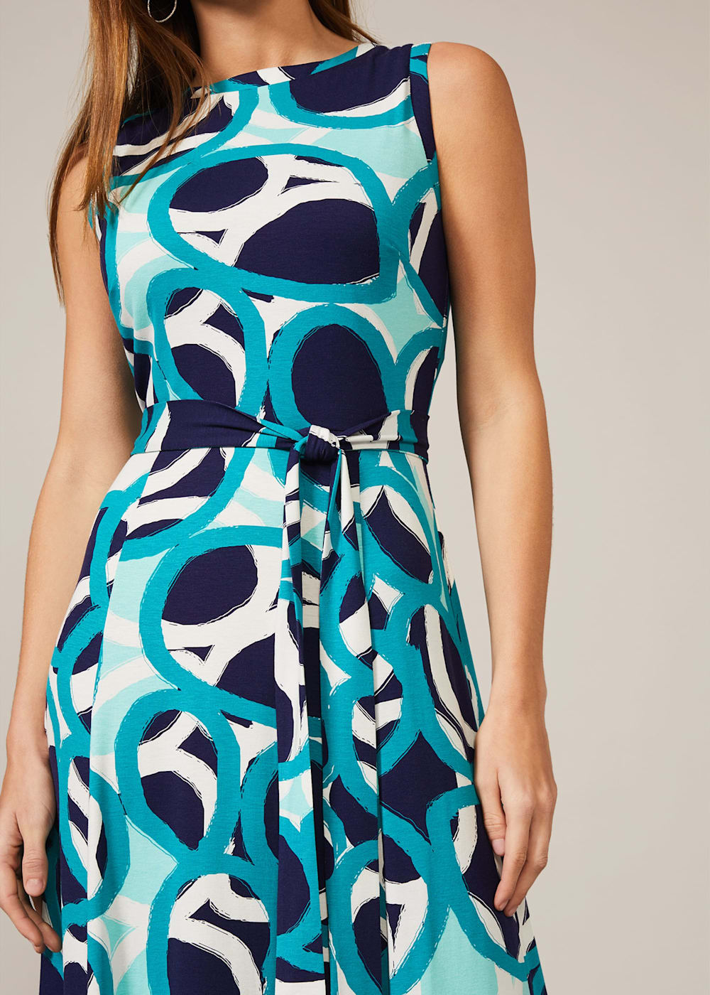 Lurina Circle Print Maxi Dress