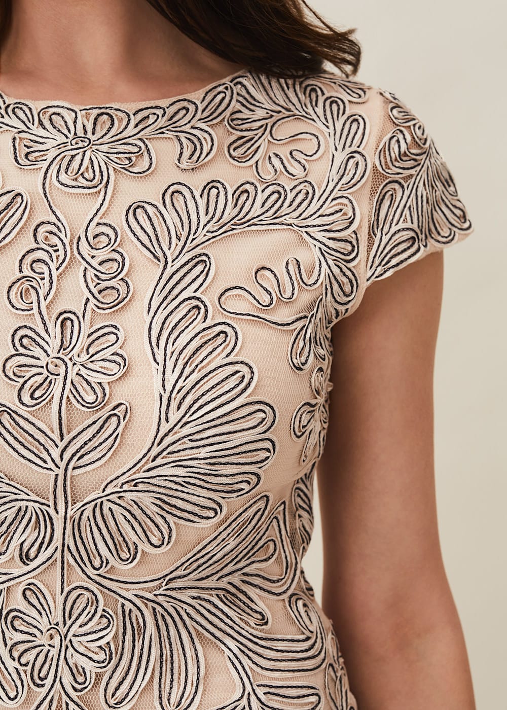 Phase eight cornelia tapework dress cream top