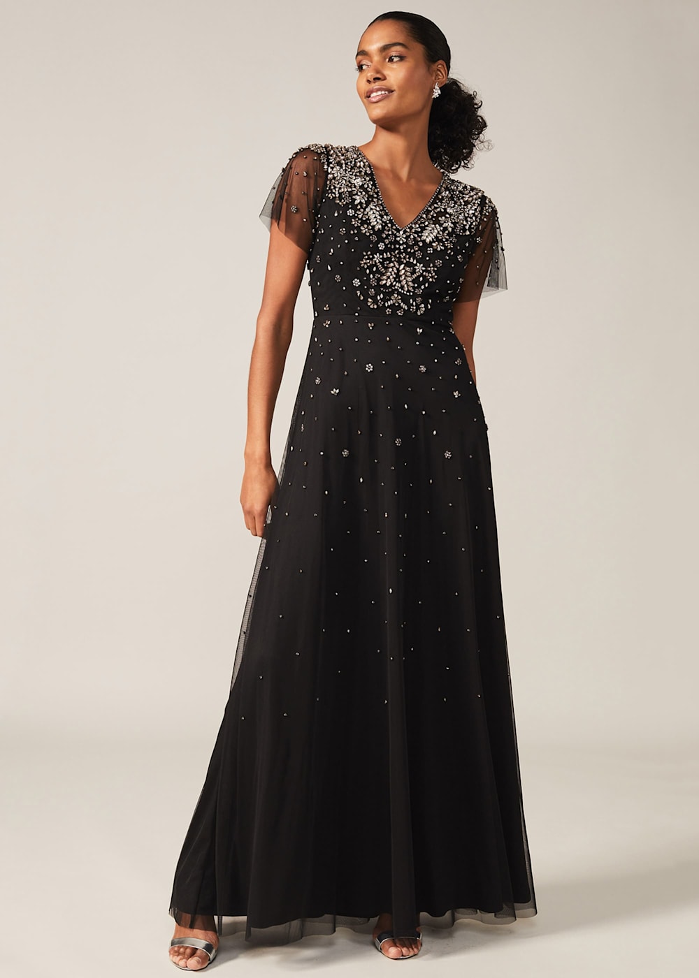 Pascale Jewelled Tulle Dress Phase Eight UK