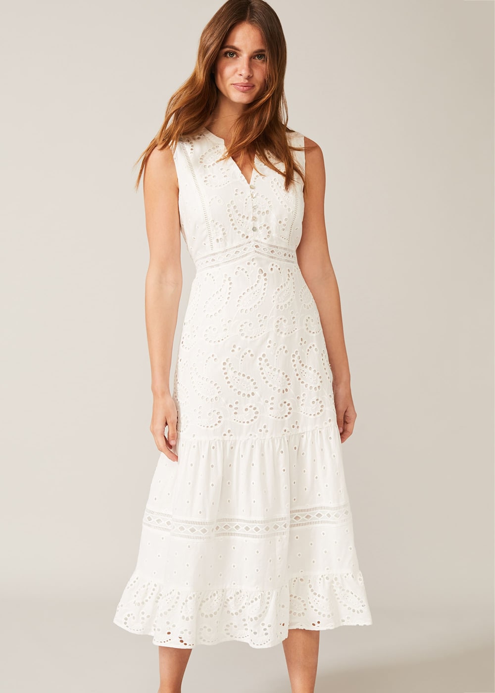 Lula Paisley Embroidered Dress | Phase Eight UK |