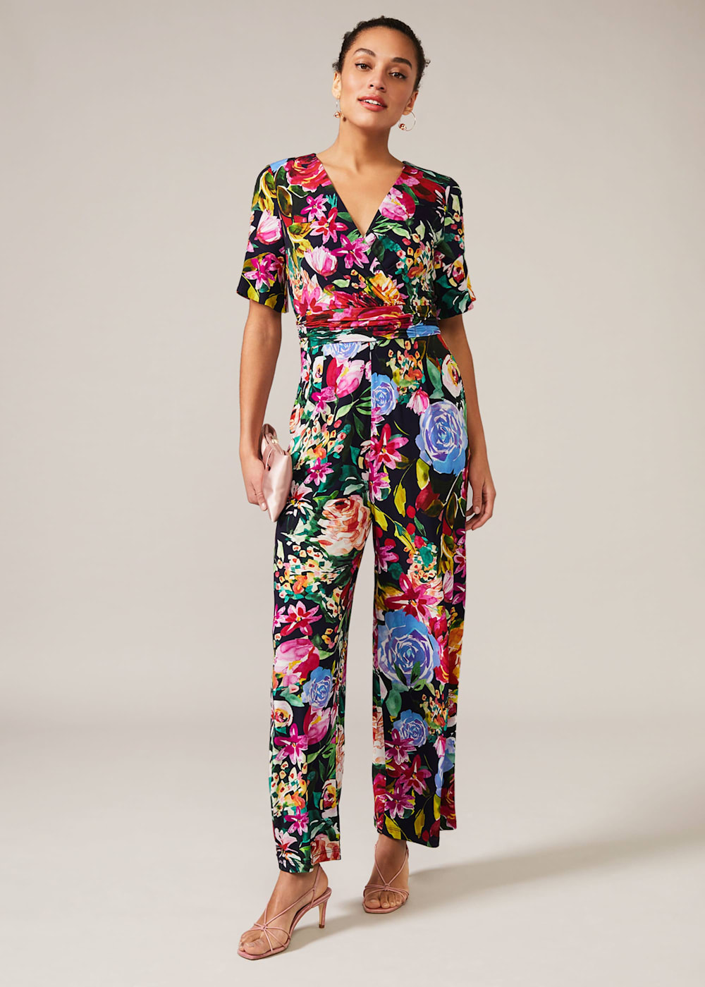 Floral jump suit shop