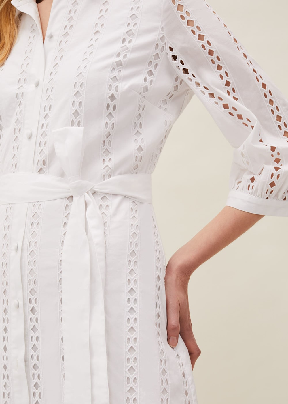 Caela Broderie Shirt Dress Phase Eight UK