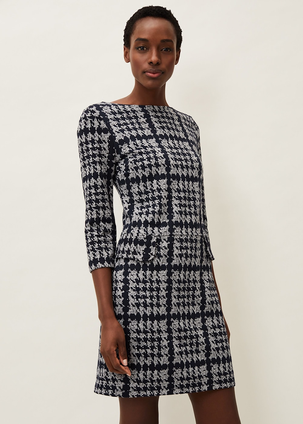 Amani Houndstooth Check Tunic Dress Phase Eight ROW