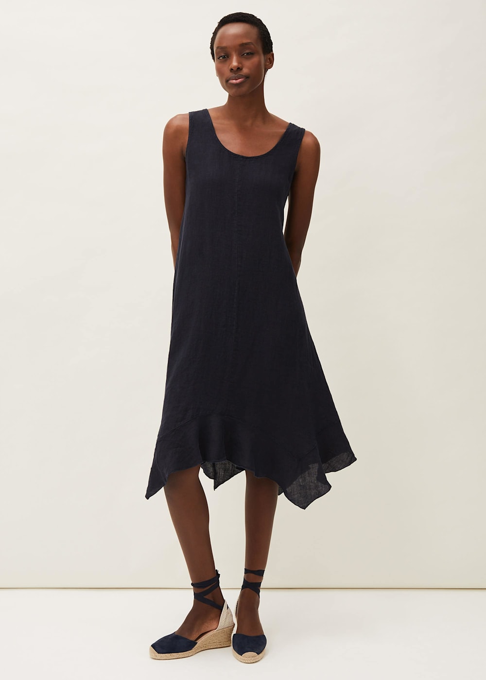 Linen swing dress online