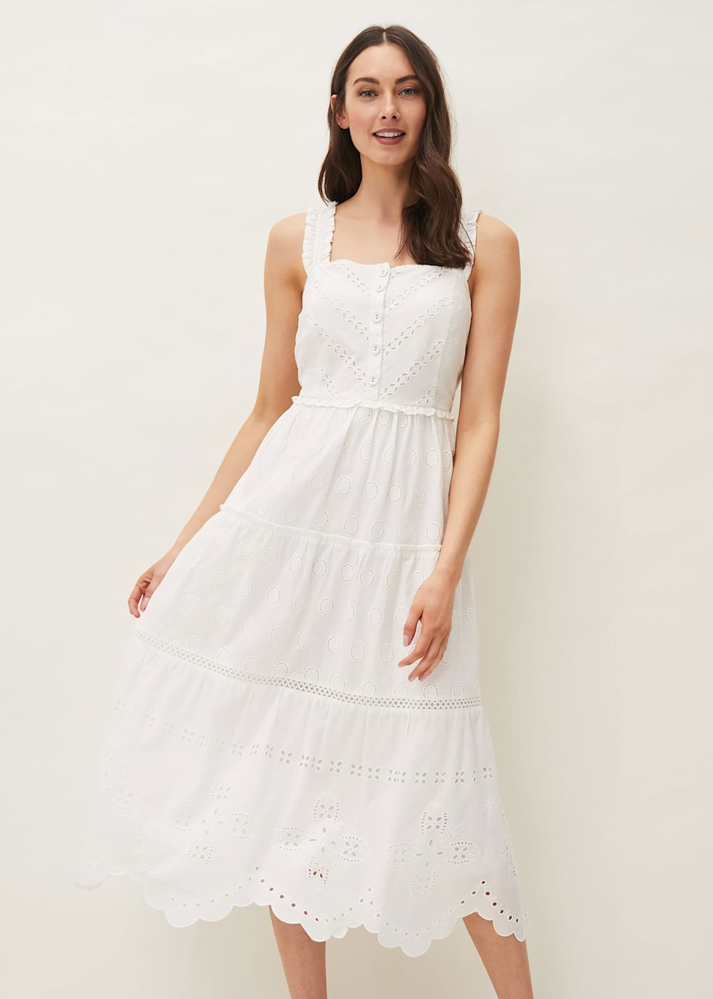 Ellie Broderie Midi Dress Phase Eight UK