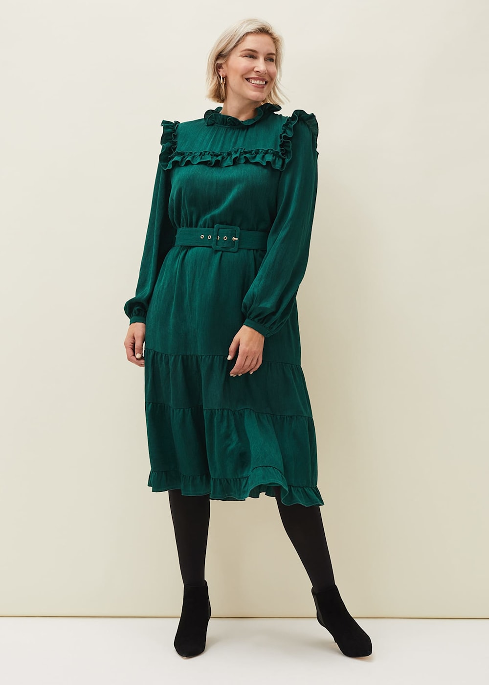 Olive Frill Tiered Dress Phase Eight UK